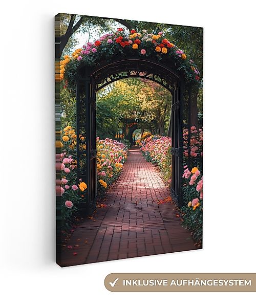 OneMillionCanvasses® Leinwandbild Fensterblick - Fenster - günstig online kaufen