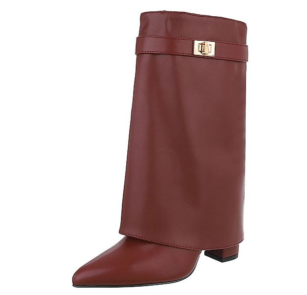 Ital-Design Elegante Stiefeletten mit umgeschlagenem Schaft für Damen High- günstig online kaufen
