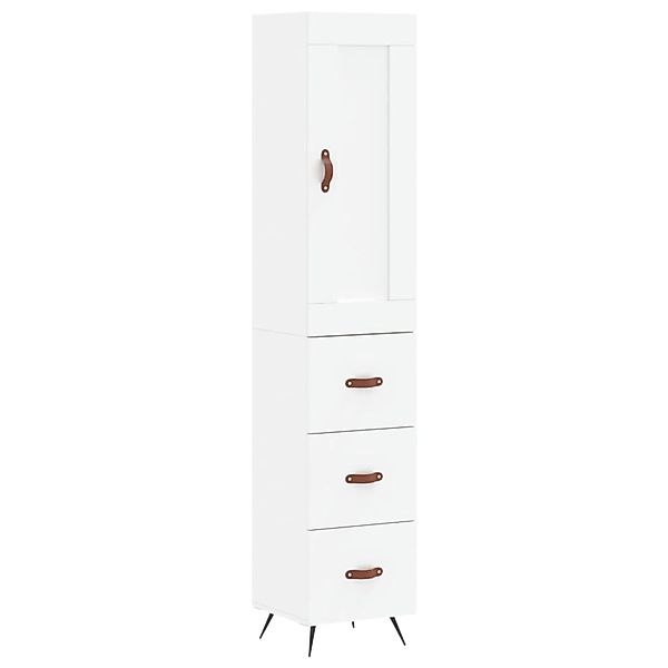 vidaXL Highboard Weiß 34,5x34x180 cm Holzwerkstoff 3200169 günstig online kaufen