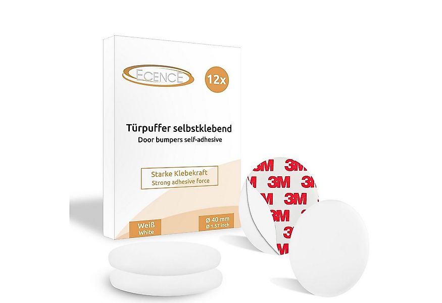 ECENCE Wandtürstopper 12x Türpuffer Türstopper selbstklebend 40mm (12 St) günstig online kaufen
