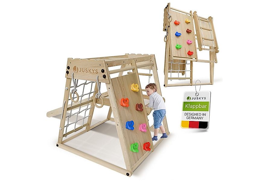 Juskys Klettergerüst Mini, für Kinder, Holz, Indoor Spielplatz klappbar, Ru günstig online kaufen