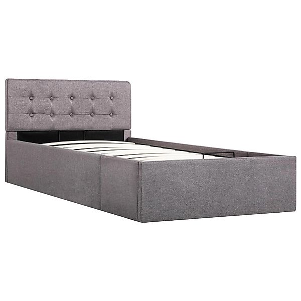 vidaXL Stauraumbett Hydraulisch Taupe Stoff 90x200 cm619356 günstig online kaufen
