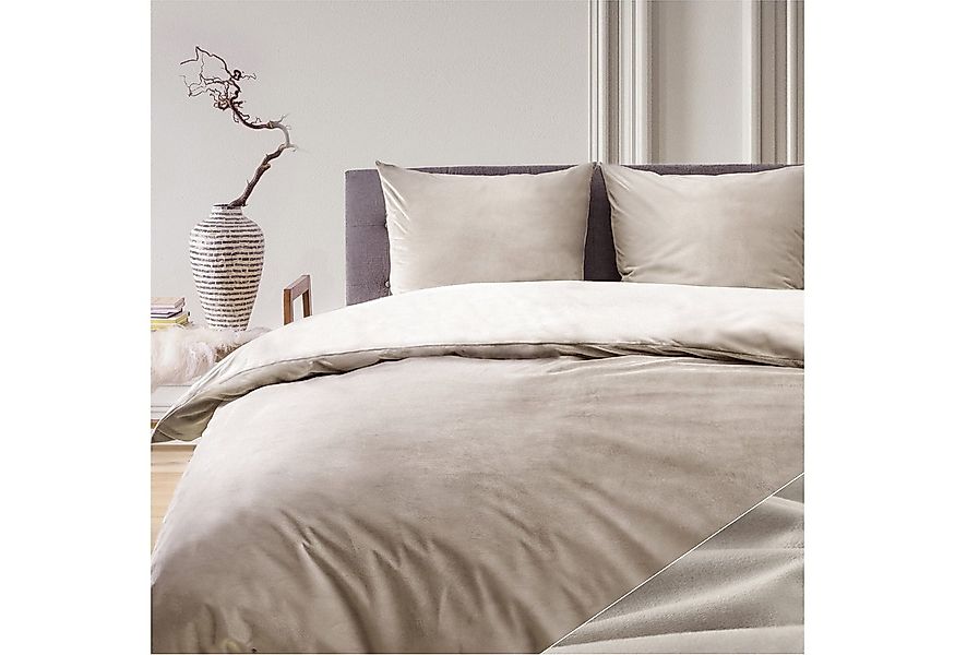 Blumtal Bettwäsche Cashmere-Touch Plüsch, warme Winterbettwäsche + Kopfkiss günstig online kaufen