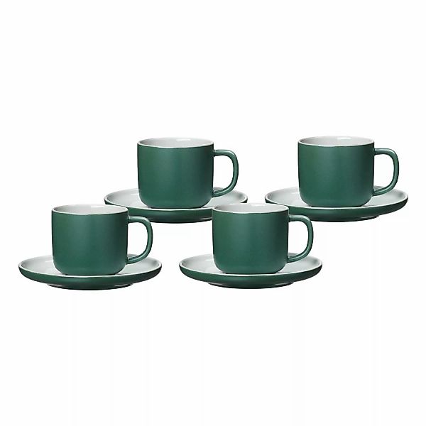 Ritzenhoff & Breker Jasper Kaffeetasse mit Untertasse 240 ml 4er Set Grün günstig online kaufen