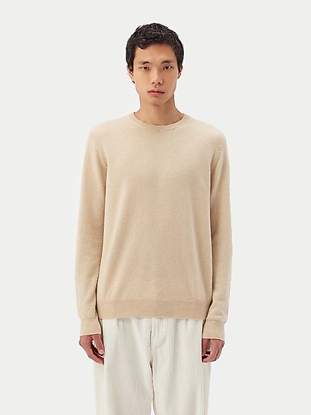 GOBI Cashmere Rundhalspullover Naturfarbe Basic Kaschmirpullover günstig online kaufen