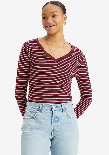 Levis Langarmshirt "ESSENTIAL HM LS VNECK", mit Streifenmuster günstig online kaufen