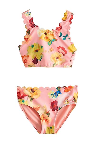 Next Bustier-Bikini Geblümter Bikini mit Bogenkante günstig online kaufen