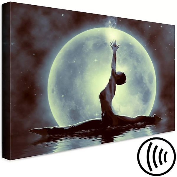 Bild auf Leinwand Mond-Nymphe - mystisches Motiv mit Ballerina, Wasser und günstig online kaufen