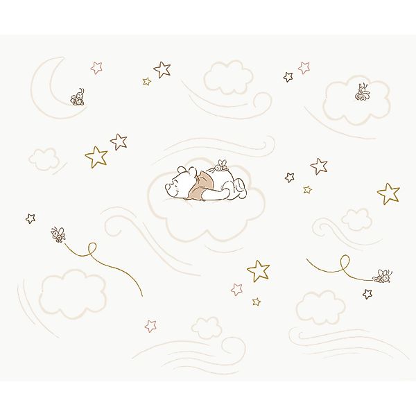 Komar Vlies Fototapete Disney Winnie the Pooh Sleepy Little Bear Beige günstig online kaufen