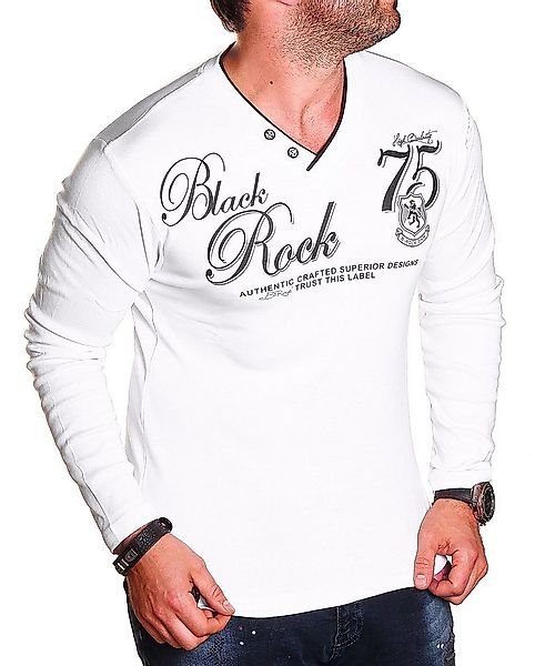 BLACKROCK Henleyshirt Langarm-Henleyshirt mit Farbdruck günstig online kaufen