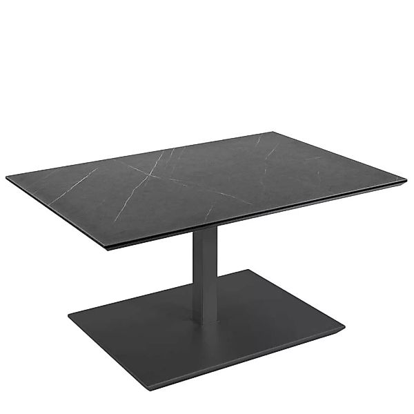 Wohnzimmer Tisch höhenverstellbar in Anthrazit Marmor Optik günstig online kaufen