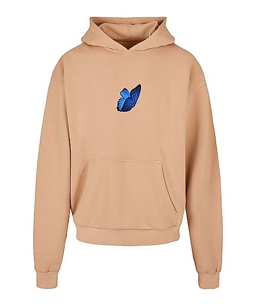 Mister Tee Sweatshirt Le Papillon Oversized Hoody Beige Baumwolle günstig online kaufen