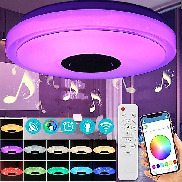 LETGOSPT Deckenleuchte LED Deckenlampe, mit Bluetooth günstig online kaufen