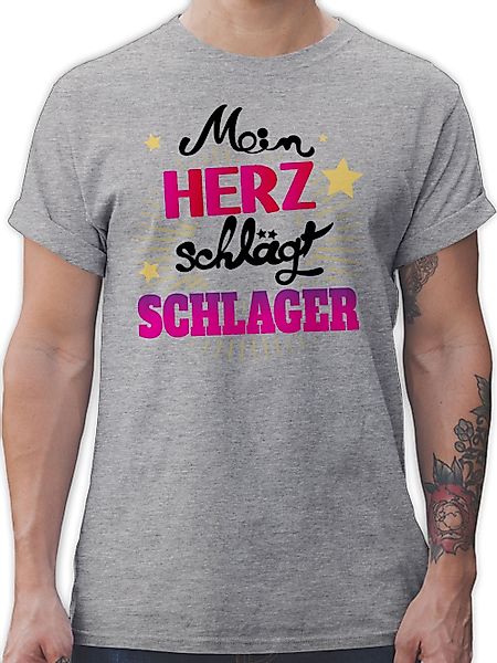 Shirtracer T-Shirt Mein Herz schlägt Schlager günstig online kaufen
