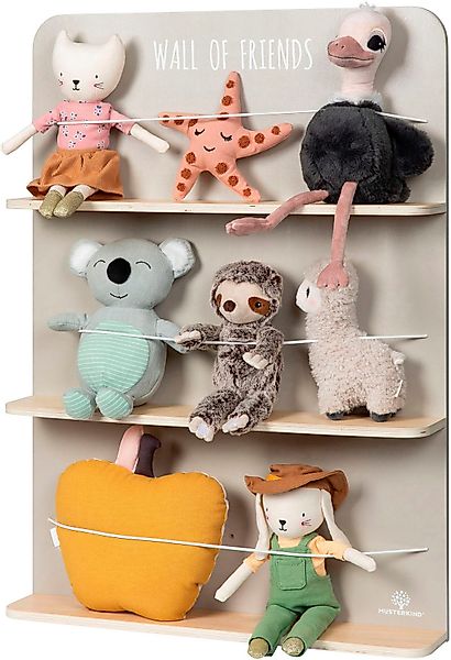 MUSTERKIND® Wandregal Wall of Friends, warmgrau/natur, günstig online kaufen