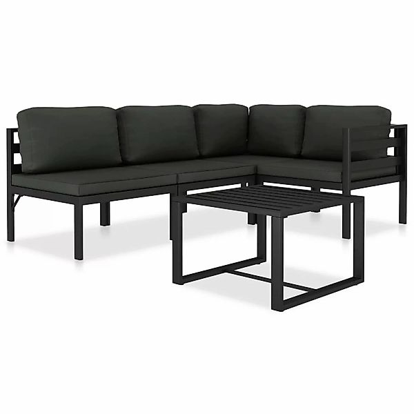 vidaXL 5-tlg Garten-Lounge-Set mit Kissen Aluminium Anthrazit Modell 1 günstig online kaufen