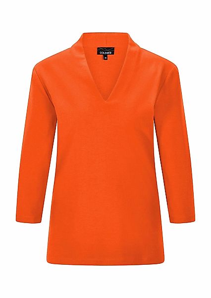GOLDNER Kurzarmshirt "Elegantes Basic-Shirt mit V-Ausschnitt" günstig online kaufen