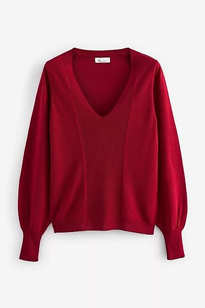 Next V-Ausschnitt-Pullover Premium-Pullover mit tiefem V-Ausschnitt Lyocell günstig online kaufen