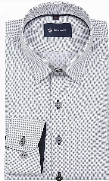 Suitable Hemd Druck Sand Navy - Größe 43 günstig online kaufen