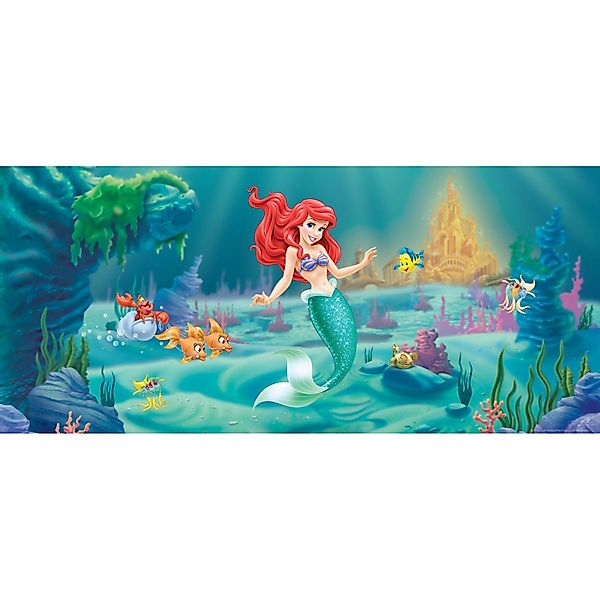 Disney Poster Arielle - Die Meerjungfrau Grün Blau und Rot 202 x 90 cm 6008 günstig online kaufen