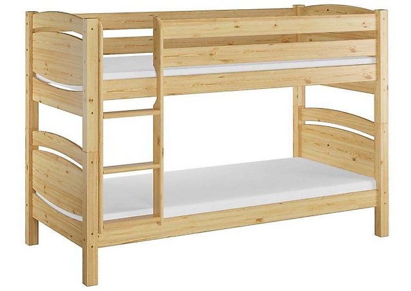 ERST-HOLZ Etagenbett Stockbett 90 x 200 Kiefer Massiv mit Rollrost und Matr günstig online kaufen