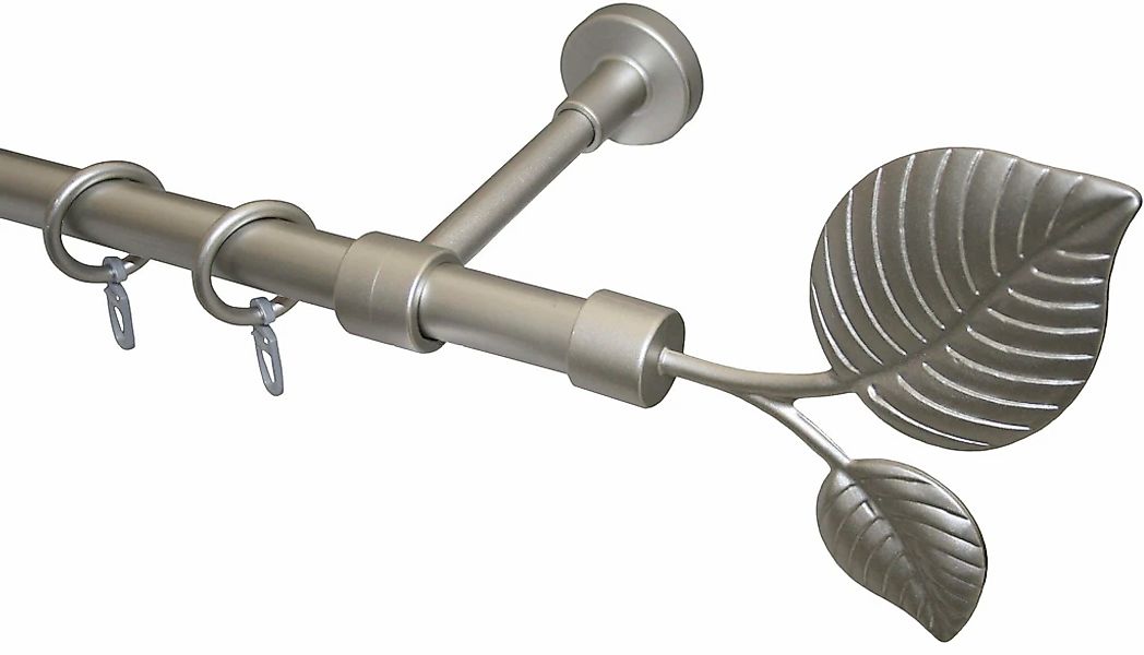 GARESA Gardinenstange "BLATT" Ø 20 mm 1 läufig-läufig Wunschmaßlänge Vorhan günstig online kaufen