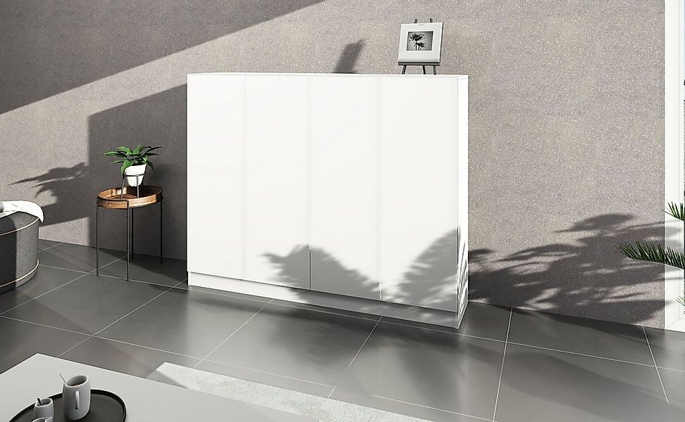 borchardt Möbel Schuhschrank Vaasa, Schuhregal 4-türig mit 12 verstellbaren günstig online kaufen