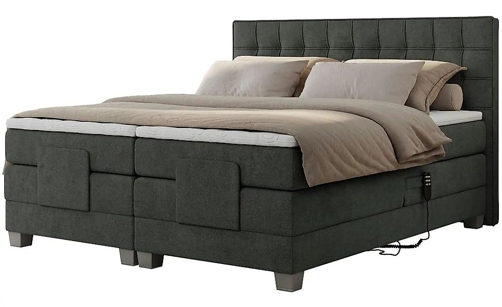 Motor Boxspringbett mit Bettkasten Elektro ¦ grau ¦ Maße (cm): B: 148 H: 11 günstig online kaufen