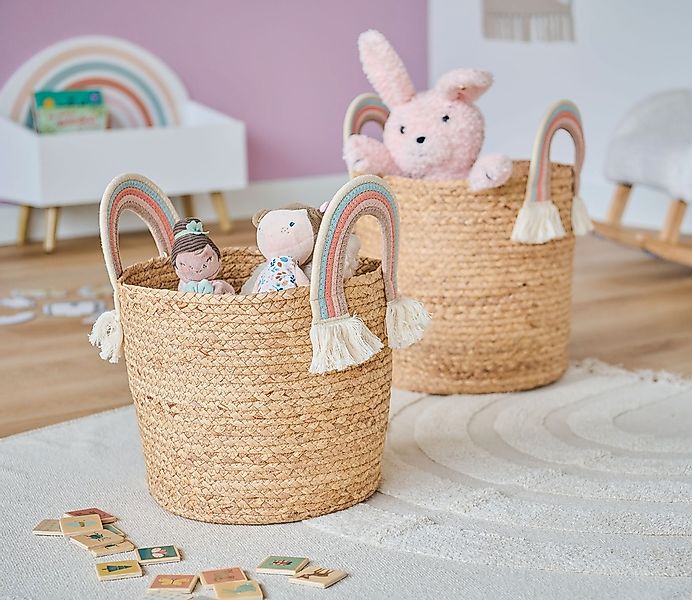 Zeller Present Wäschekorb »Rainbow«, (Set, 2 St.), Aufbewahrungskorb/Seegra günstig online kaufen