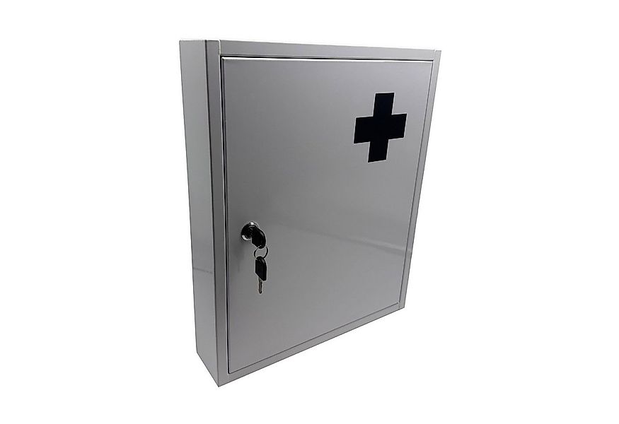 relaxdays Medizinschrank Abschließbarer Medizinschrank grau günstig online kaufen