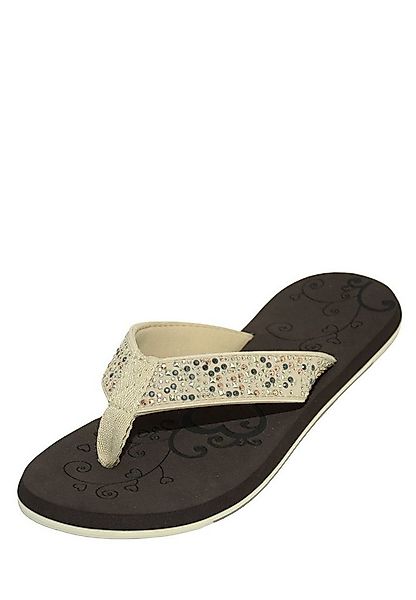 MADSea Midnight Badepantolette Zehentrenner Flip Flop mit Strass günstig online kaufen