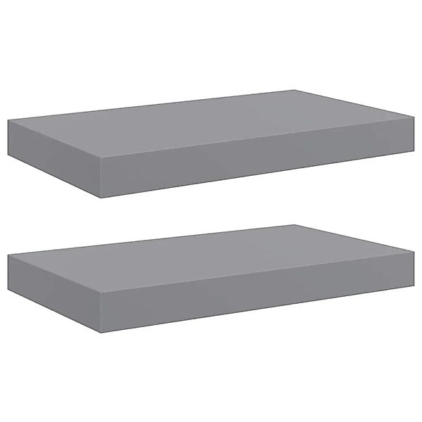 vidaXL Schwebende Wandregale 2 Stk Grau 40x23x3,8cm MDF 323848 günstig online kaufen