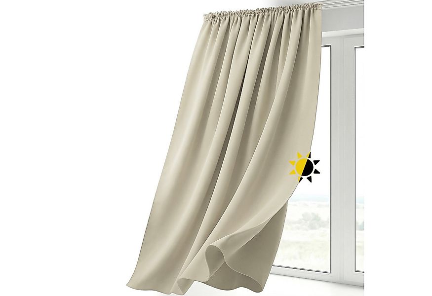 Beautex Verdunkelungsvorhang Verdunkelungsgardine Kräuselband Vorhang blick günstig online kaufen