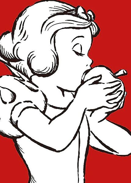 Komar Bild "Snow White Apple Bite - red", Disney, (1 St.), Wandbild zur Dek günstig online kaufen
