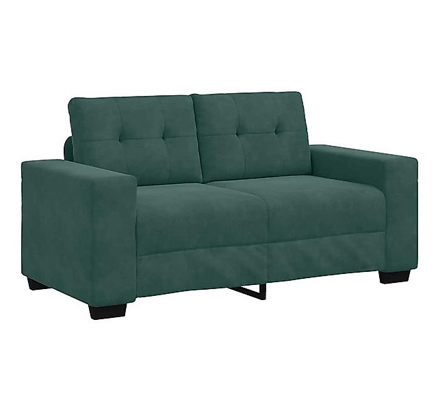 vidaXL Sofa, Zweisitzer-Sofa, mit Kissen Dunkelgrün Samt, 1 Teile günstig online kaufen