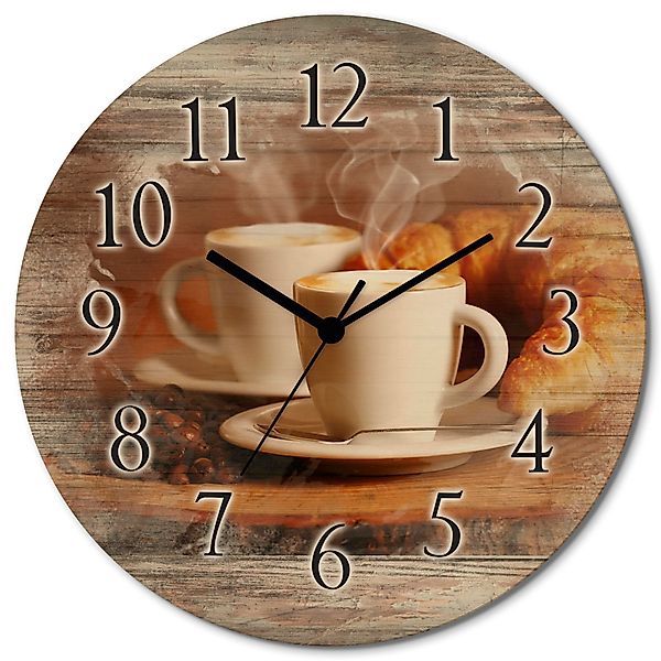 Artland Wanduhr Cappuccino und Croissant (wahlweise günstig online kaufen