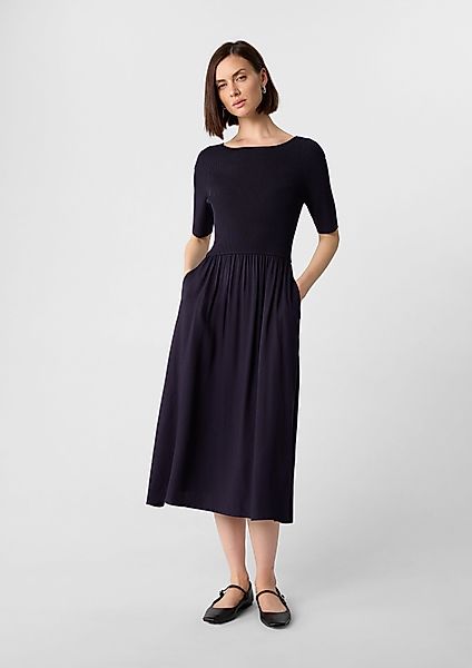 comma Maxikleid Midikleid im Materialmix und günstig online kaufen