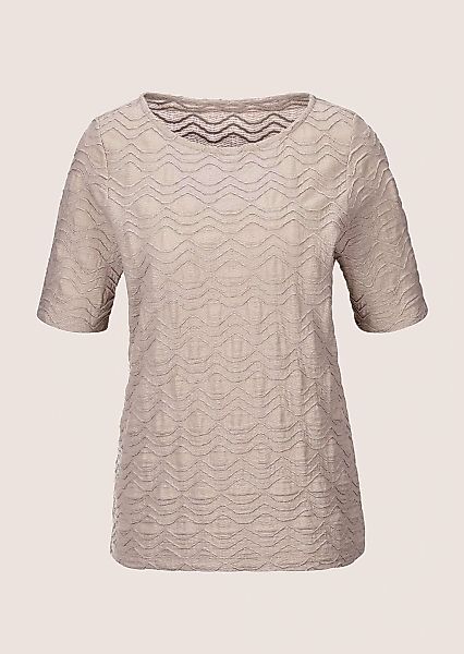 MADELEINE Kurzarmshirt "Strukturshirt Viskoseshirt mit Rundhalsausschnitt" günstig online kaufen