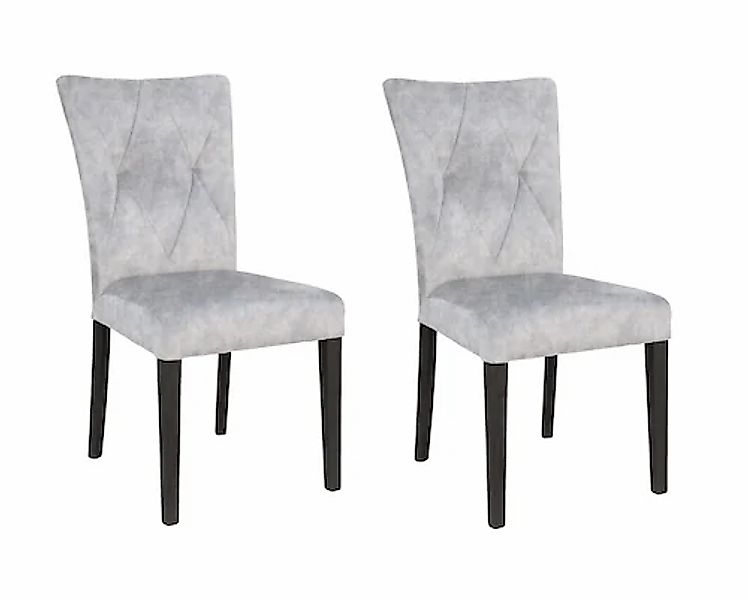 Home affaire 4-Fußstuhl »Diamond«, (Set), 2 St., Samtvelours, Sitz und Ruec günstig online kaufen