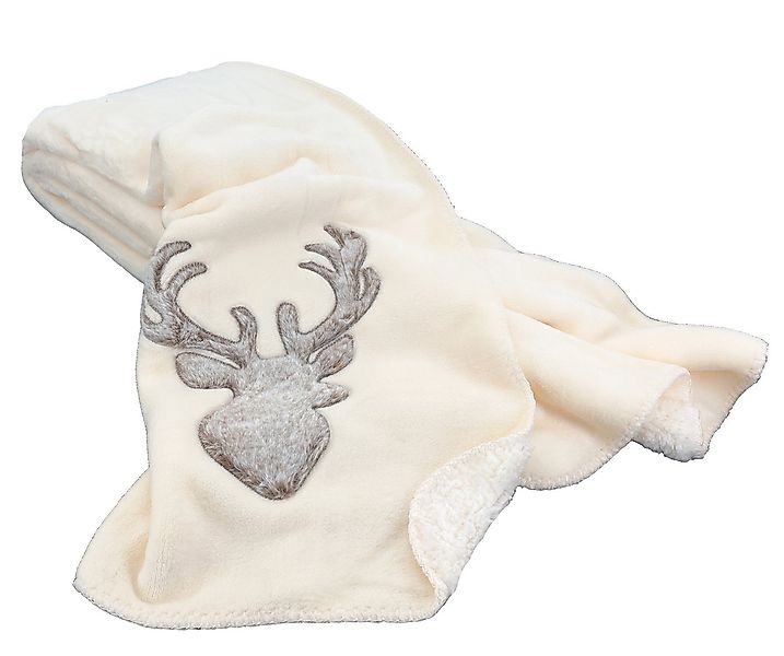 Wohndecke Kuscheldecke Hirsch Fell-Imitat Sofadecke Landhaus, heimtexland, günstig online kaufen