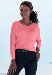 LASCANA 3/4-Arm-Shirt "aus leichter Feinstrickqualität" mit Fledermausärmel günstig online kaufen