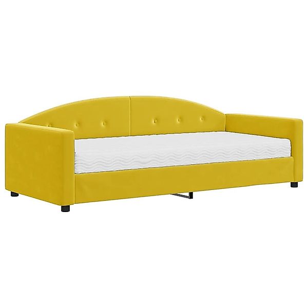 vidaXL Bett Tagesbett mit Matratze Gelb günstig online kaufen