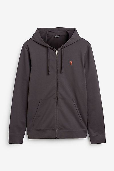 Next Kapuzensweatshirt Leichte Velours-Kapuzenjacke mit Reißverschluss (1-t günstig online kaufen