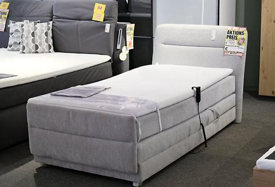Pleinfeld Abverkauf Boxspringbett / 100x200 / Grau günstig online kaufen