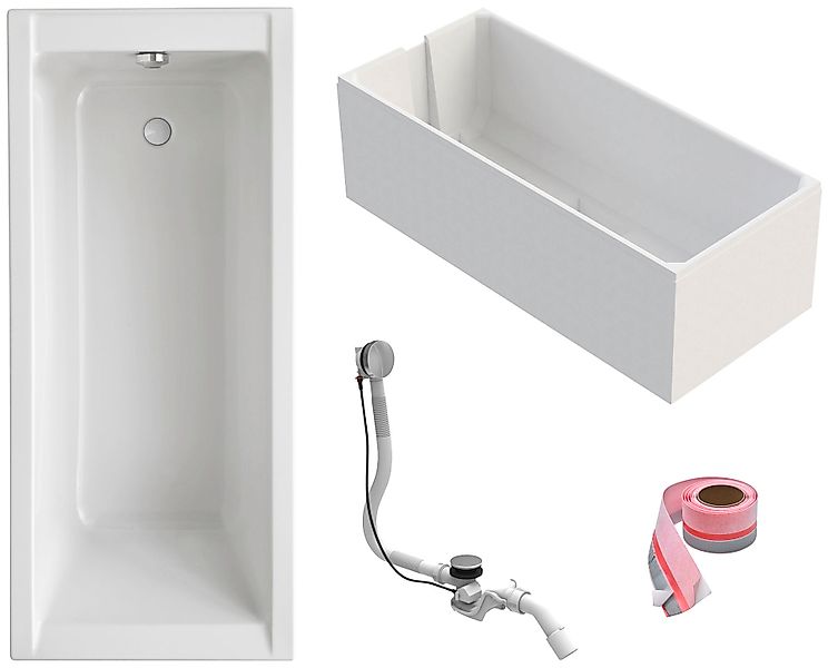 OTTOFOND Einbauwanne »Körperformwanne« Höhe 58 cm 180x80 cm, mit Wannenträg günstig online kaufen