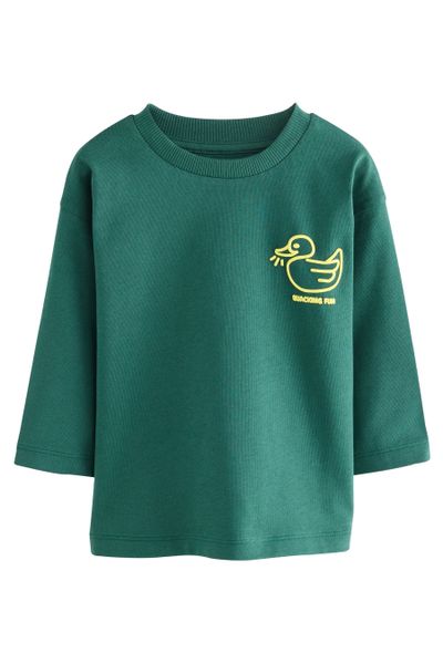 Next Langarmshirt Langarmshirt, Semi unifarben (1-tlg) günstig online kaufen