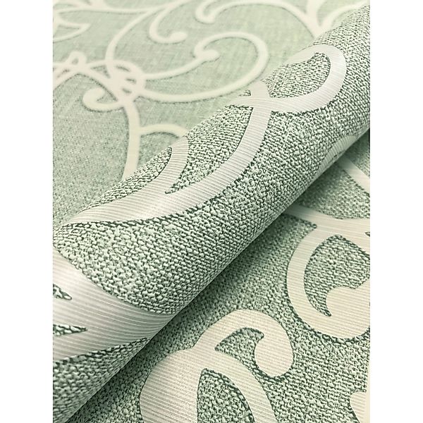 Newroom Vliestapete Varallo Olive Ornamente Vintage Strukturiert FSC® günstig online kaufen