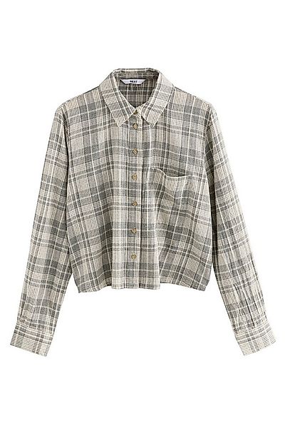 Next Langarmbluse Leichtes Cropped-Hemd aus 100 % Baumwolle (1-tlg) günstig online kaufen