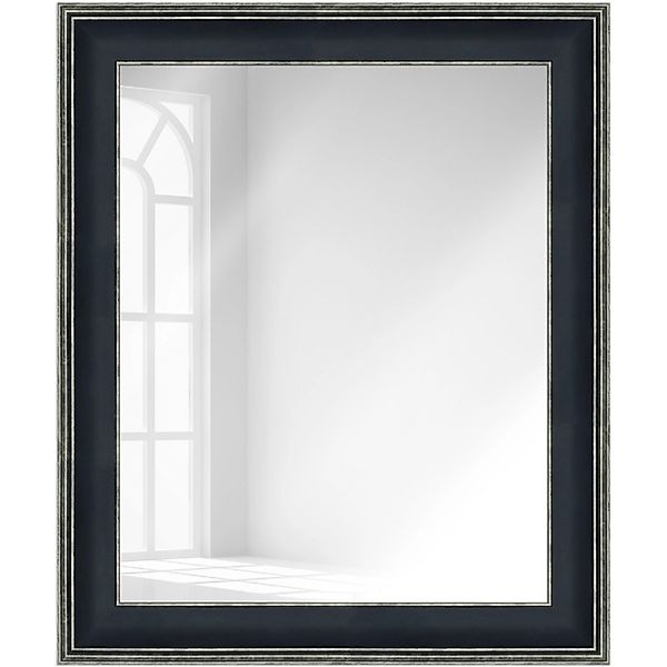 WANDStyle Wandspiegel H235 aus Kunststoff in Schwarz 50 x 60 cm im Stil Kla günstig online kaufen