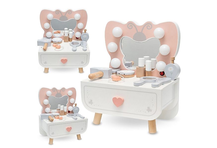 Mamabrum Schminktisch Mini Schminktisch Butterfly mit LED, Holzspielzeug günstig online kaufen